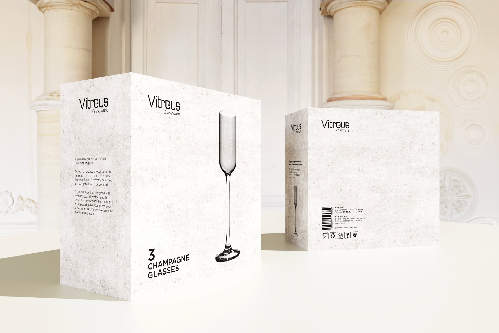 Vitreus Glassware - champagne packaging