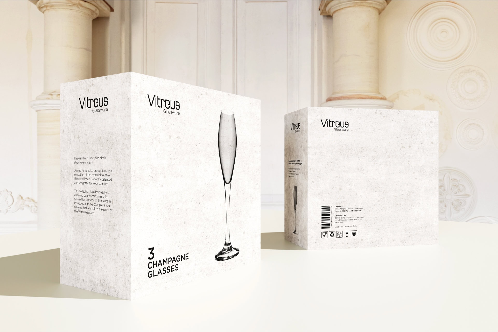 Vitreus Glassware - champagne packaging