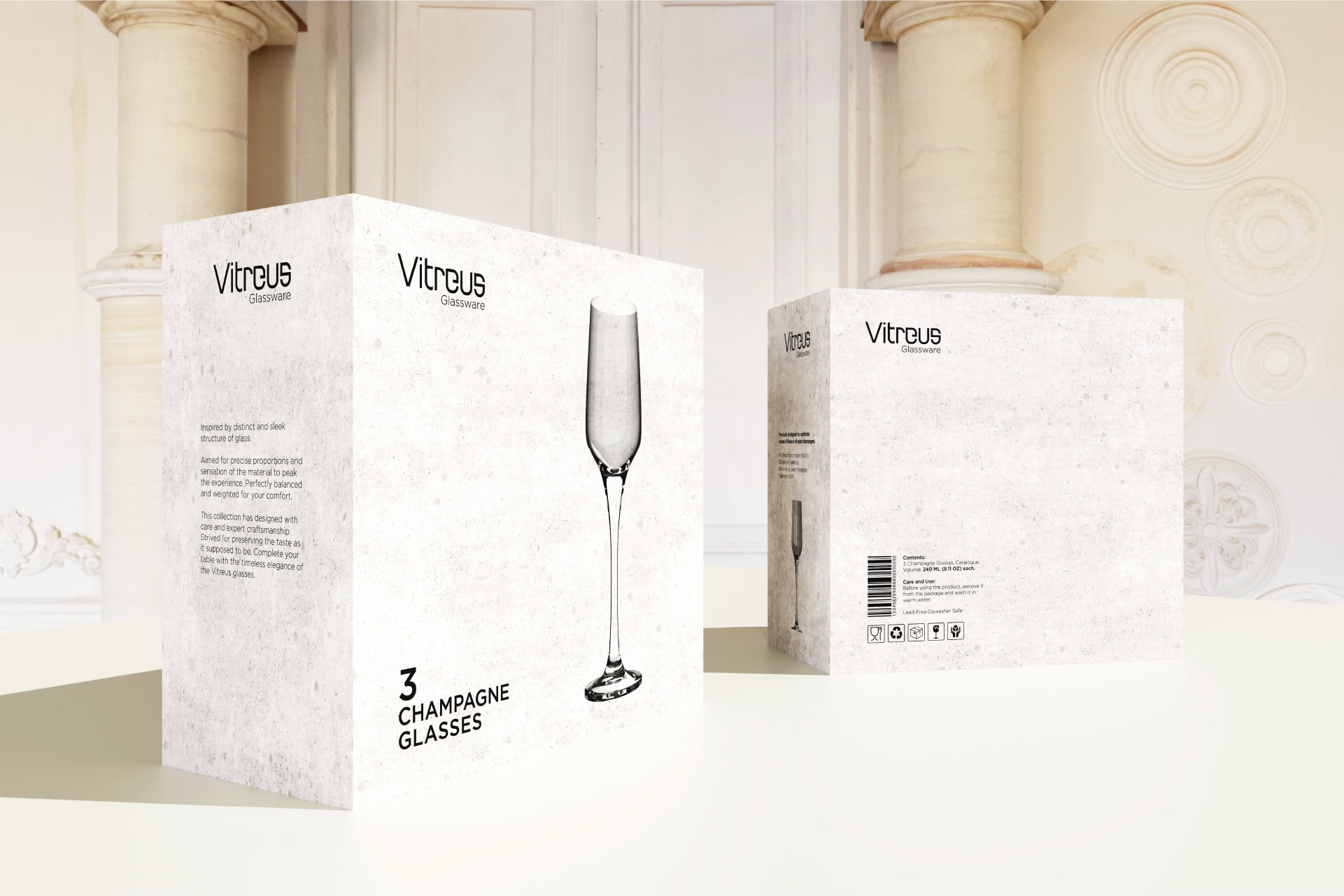 Vitreus Glassware - champagne packaging